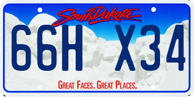 SD license plate 66HX34