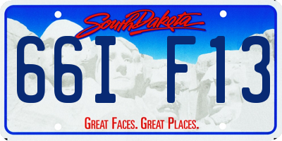 SD license plate 66IF13