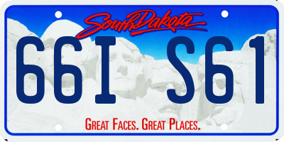 SD license plate 66IS61
