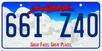 SD license plate 66IZ40