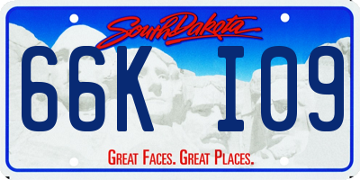 SD license plate 66KI09