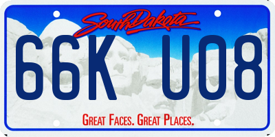 SD license plate 66KU08