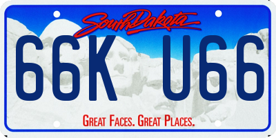 SD license plate 66KU66