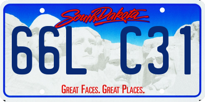 SD license plate 66LC31
