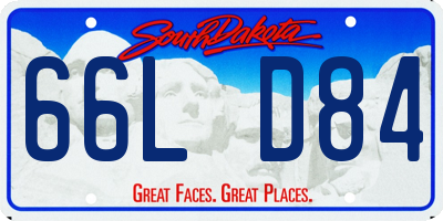 SD license plate 66LD84
