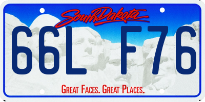 SD license plate 66LF76
