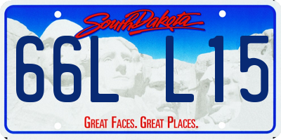 SD license plate 66LL15