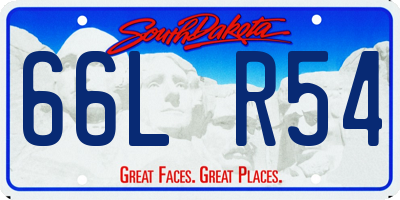SD license plate 66LR54