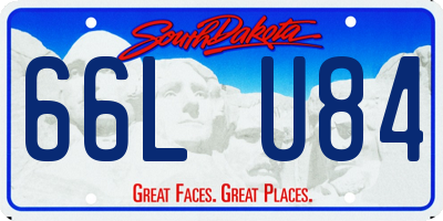 SD license plate 66LU84