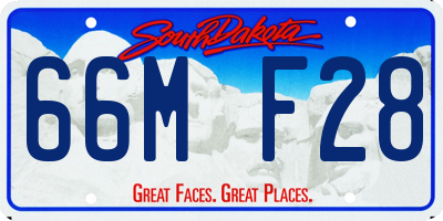 SD license plate 66MF28