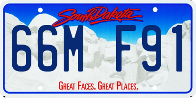 SD license plate 66MF91