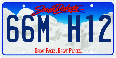 SD license plate 66MH12