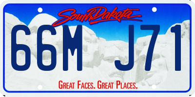 SD license plate 66MJ71