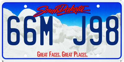 SD license plate 66MJ98