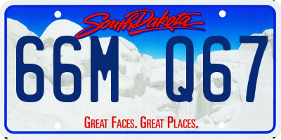 SD license plate 66MQ67