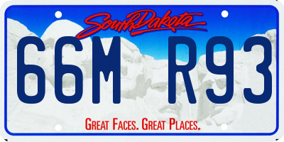 SD license plate 66MR93