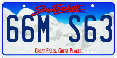SD license plate 66MS63