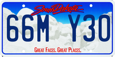 SD license plate 66MY30