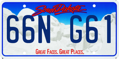 SD license plate 66NG61