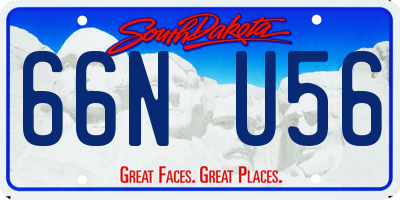 SD license plate 66NU56