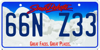 SD license plate 66NZ33