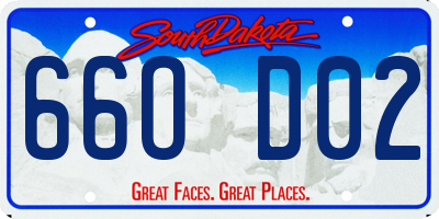 SD license plate 66OD02