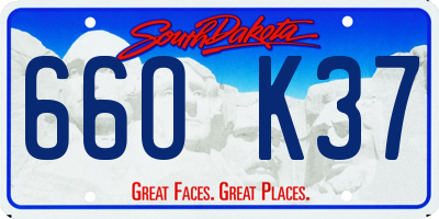 SD license plate 66OK37