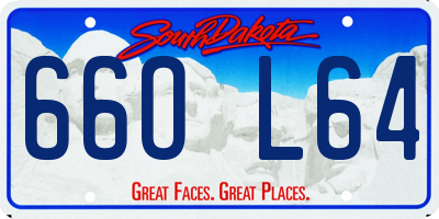 SD license plate 66OL64