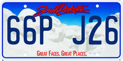 SD license plate 66PJ26
