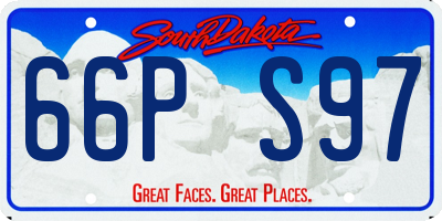 SD license plate 66PS97