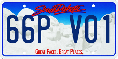 SD license plate 66PV01