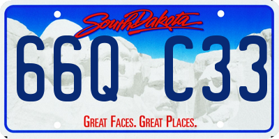 SD license plate 66QC33