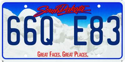 SD license plate 66QE83