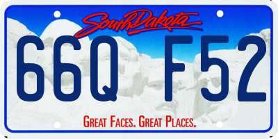 SD license plate 66QF52