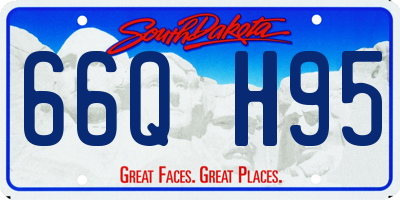 SD license plate 66QH95