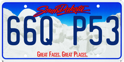 SD license plate 66QP53