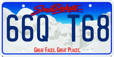 SD license plate 66QT68