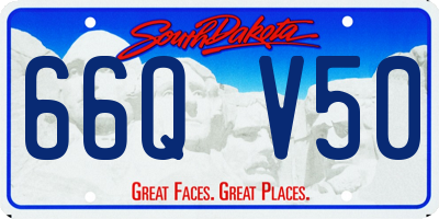 SD license plate 66QV50