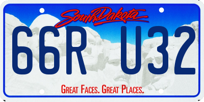 SD license plate 66RU32
