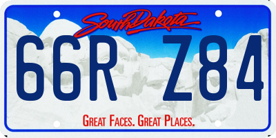 SD license plate 66RZ84