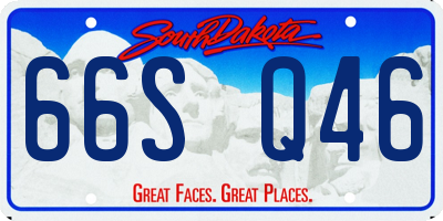SD license plate 66SQ46