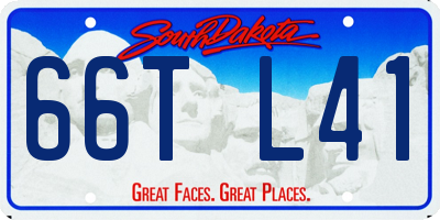 SD license plate 66TL41