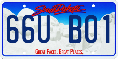 SD license plate 66UB01