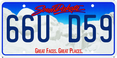 SD license plate 66UD59