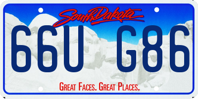 SD license plate 66UG86