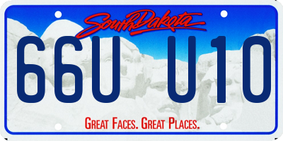 SD license plate 66UU10