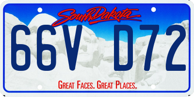 SD license plate 66VD72
