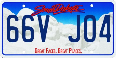 SD license plate 66VJ04