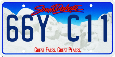 SD license plate 66YC11