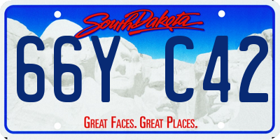 SD license plate 66YC42